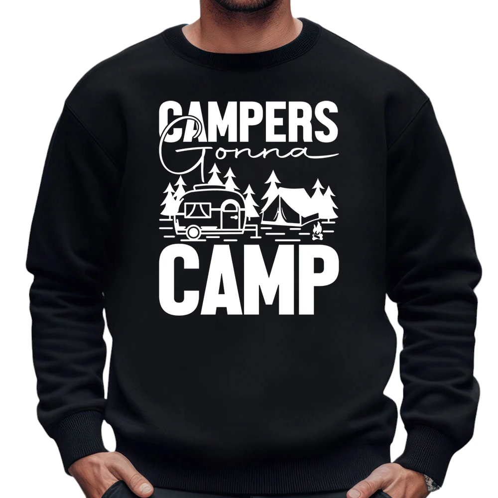 Camper Gonna Camping Sweatshirt – Black Camper Gonna Camping Sweatshirt – Black