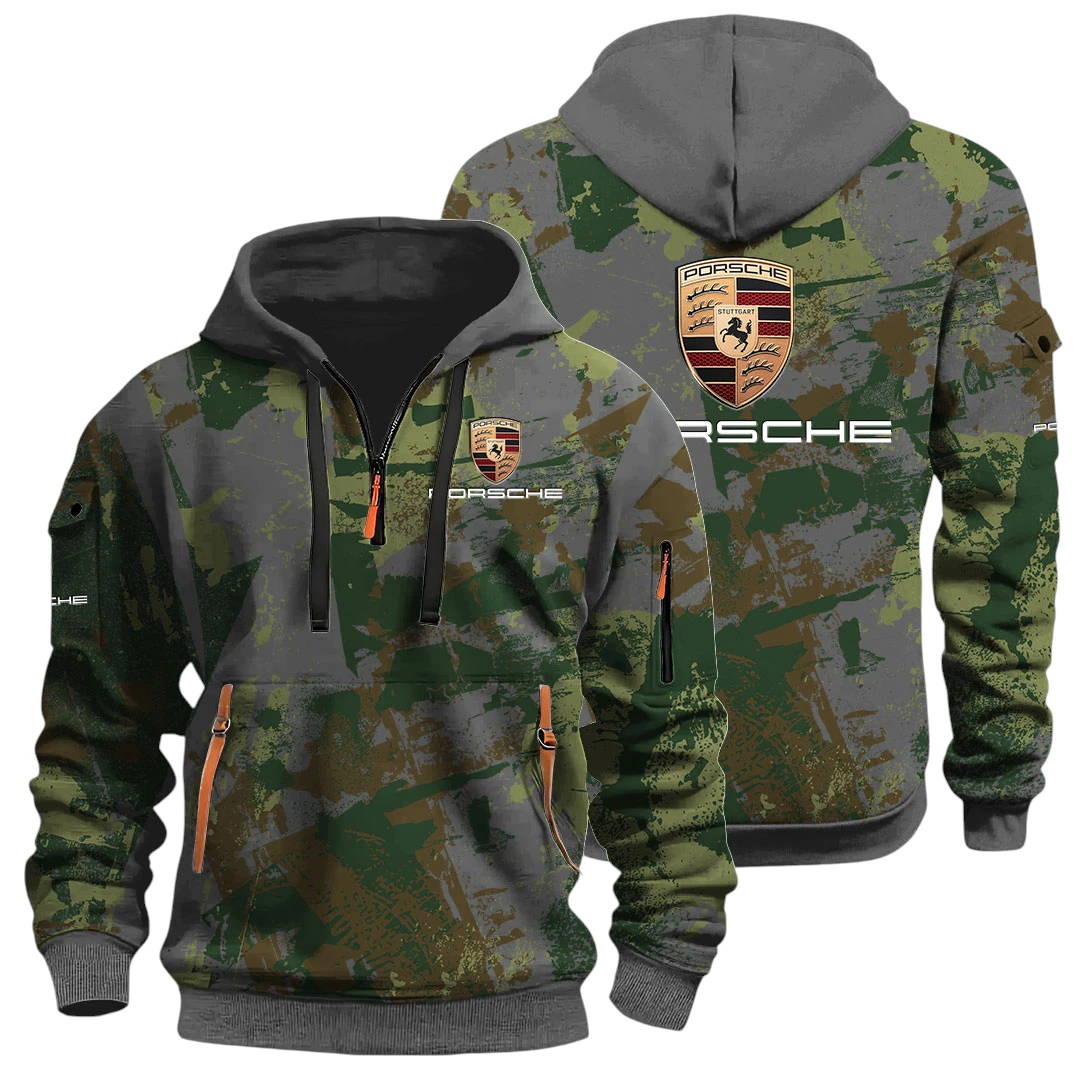Porsche Half Zip Hoodie All Over Prints Sports Hoodie Style Custom Name Porsche Half Zip Hoodie All Over Prints Sports Hoodie Style Custom Name